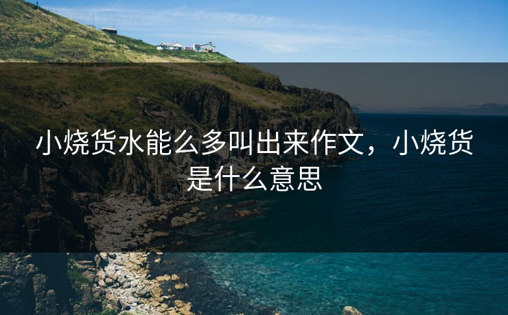 小烧货水能么多叫出来作文，小烧货是什么意思