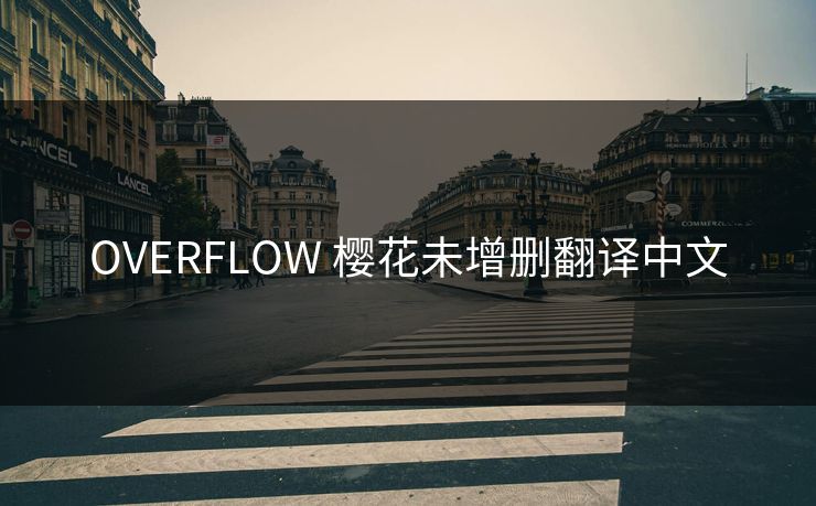 OVERFLOW 樱花未增删翻译中文